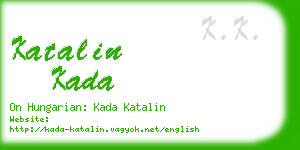 katalin kada business card